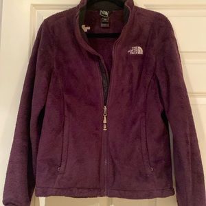 Purple fleece North Face jacket